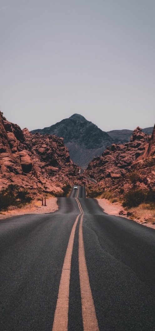 road and mountains